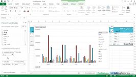 آموزش ساخت نمودارهای شکیل PivotChart براساس داده های Pi