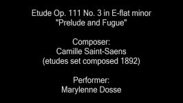 Camille Saint Saëns  Etude Op. 111 No. 3 audio + sheet music