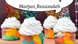 کاپ کیک رنگین کمان  Rainbow Cupcake