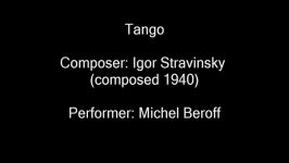 Igor Stravinsky  Tango audio + sheet music