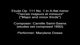 Camille Saint Saëns  Etude Op. 111 No. 1 audio + sheet music