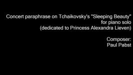 Tchaikovsky Pabst  Concert paraphrase on Sleep