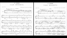 Gabriel Pierné  Valse Impromptu for piano duo Op. 27 audio + sheet music