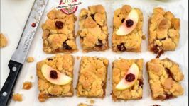 اسلایس کرامبل سیب   Apple Crumble Slice