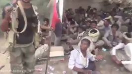خلع سلاح اُسرای ائتلاف سعودی توسط انصارالله یمن در نجران