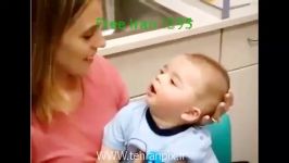 عکس العمل کودک ناشنوا اولین بار صدای مادرش را می شنود