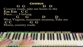 Country Roads JOHN DENVER Piano Cover Lesson in G Major with ChordsLyrics