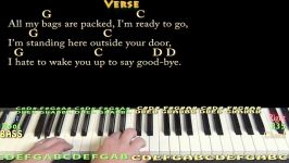 Leaving on a Jet Plane John Denver Piano Cover Lesson with ChordsLyrics