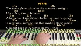 Let It Go FROZEN Piano Cover Lesson with Lyrics and Chords