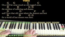 The Old Rugged Cross HYMN Piano Cover Lesson in G with ChordsLyrics