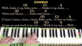 Twist and Shout The Beatles Piano Lesson Chord Cha