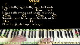 Jingle Bell Rock  Piano Cover Lesson in C with ChordsLyrics