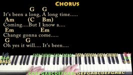 A Change Is Gonna Come Sam Cooke Piano Cover Lesson in G with ChordsLyrics