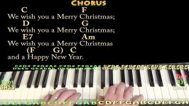 We Wish You A Merry Christmas  Piano Cover Lesson in C with ChordsLyrics