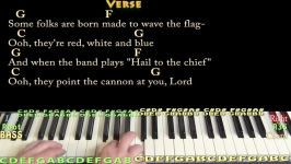 Fortunate Son CCR Piano Cover Lesson with ChordsLyrics