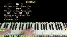 O Come All Ye Faithful Christmas Piano Cover Lesson in G with ChordsLyrics