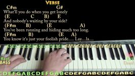 Layla Clapton Unplugged Piano Lesson Chord Chart