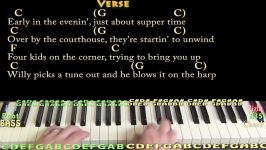 Down on the Corner CCR Piano Cover Lesson with ChordsLyrics