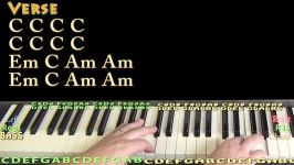 How Deep Is Your Love Calvin Harris Piano Lesson Chord Chart