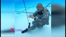 تمرین نظامی دشوار در اعماق آب بدون استفاده کپسول اکسیژن