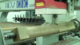 ماشین کاری نرده چوبی cnc چهار محوره LaserSwan.net