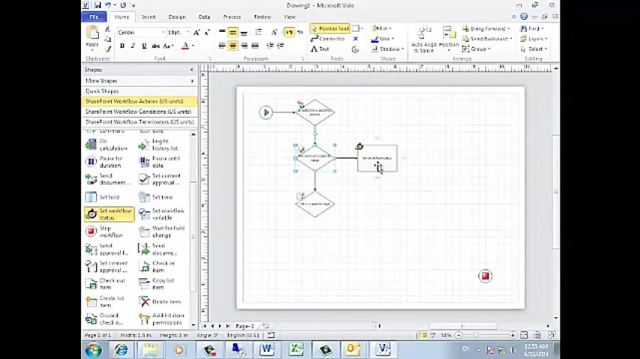 نمونه کلاس شیرپوینت مبحث طراحی workflow برنامهvisio