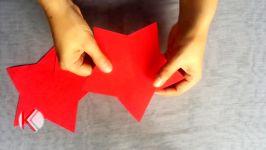 کاردستی ساخت ستاره های 3 بعدی  آموزش کاردستی
