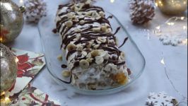 کیک رول فندق پرتقال Hazelnut Meringue Roll with Mandarin Oranges