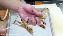جاذبه های غذایی  غذاهای دریایی ژاپنی GARLIC SQUID