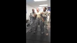 US Air Force Girl gets tazed and grabs the D