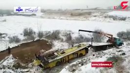 اولین فیلم اتوبوس مرگ در جاده زنجان  10 مسافر کشته شدند