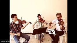 trio for two violin and viola posed by amir fathi