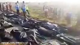 اجساد قربانیان حادثه سقوط هواپیمای بوئینگ ۷۳۷ اوکراینی