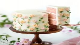 تزیین کیک زیبا باترکریم  لوازم قنادی نارمیلا