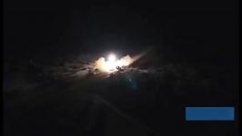 لحظه شلیک موشک های سپاه اصابت به پایگاه عین الاسد ارتش آمریکا