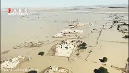 تصاویر هوایی آخرین وضعیت مناطق سیل‌زده سیستان بلوچستان
