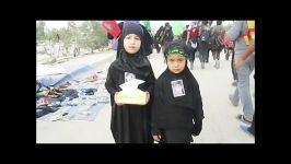 خدمت دو کودک به زوار اربعین امام حسین  2014