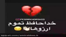 کلیپ عاشقانه  خدا حافظ آرزوهام