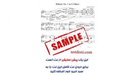 نت پیانوی Ballade No 1 in G minor chopin