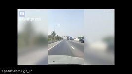 «کَل کَل» خطرناک دو راننده کامیون در بزرگراه