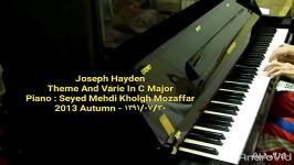 Joseph Hayden Theme And Variations In C Piano Seyed Mehdi Kholgh Mozaffar