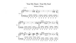 نت پیانو آهنگ Your My Heart Your My Soul Modern Talking