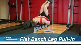 آموزش زیرشکم خوابیده Bench Leg Pullin