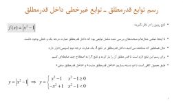 قدرمطلق درس 10  رسم توابع قدرمطلق ـ وقتی قدرمطلق شامل عبارت غیرخطی است