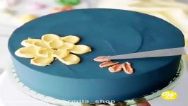 تزیین کیک زیبا استفاده پالت خامه کشی وباتر کریم  لوازم قنادی نارمیلا