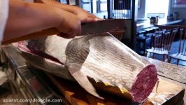 جاذبه های غذایی  GIANT باله آبی تن ماهی برش ساشیمی کاسه توکیو ژاپن