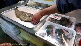 جاذبه های غذایی  چرم ساشیمی اوکیناوا ژاپن  غذاهای دریایی