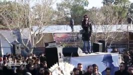 ترانه خواندن مریم حیدرزاده در مراسم چهلم مرتضی پاشایی