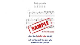 نت تبلچر قطعه Ballade pour Adeline ریچارد کلایدرمن برای گیتار