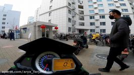 آخر زمان در پکن، موتور سواری در خیابان های خالی پکن بعد انتشار کرونا ویروس